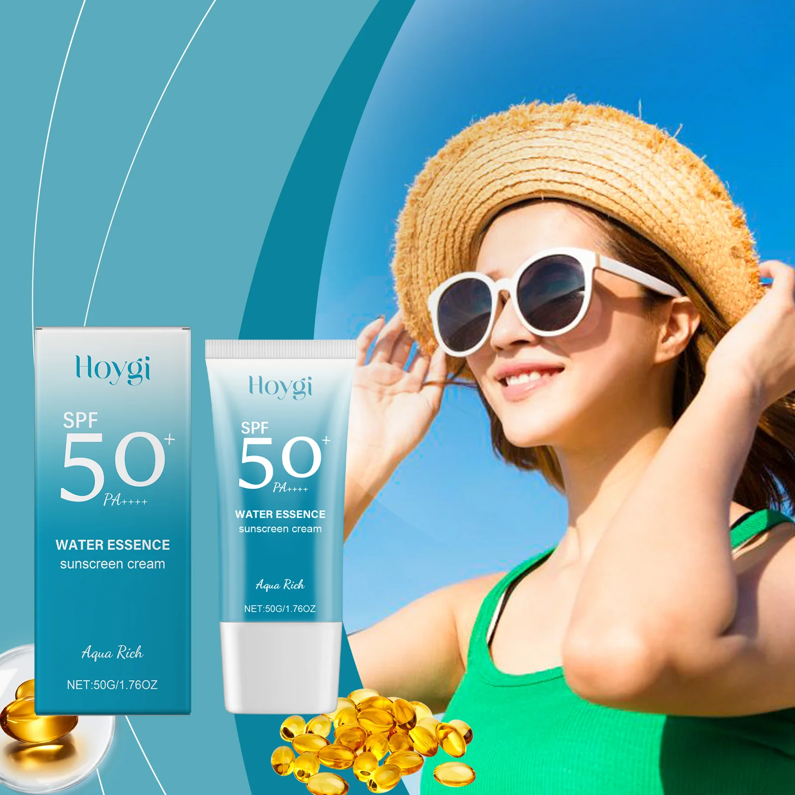 

Hoygi 50g Spf50 Uv Protection Cream Refresh Sunscreen Oil Control Moisturizing Skin Care Sunburn Repair Face Sun Block Cream