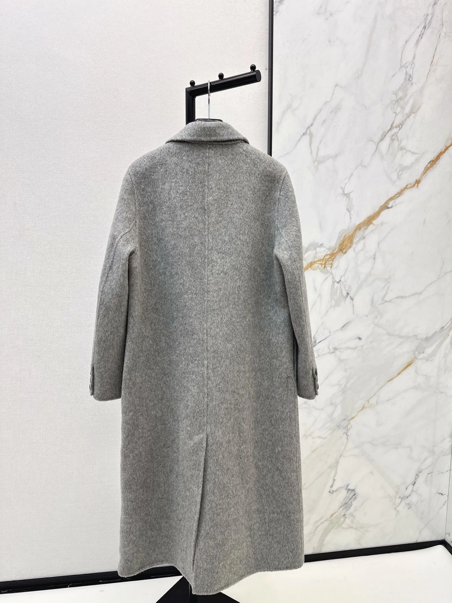 

25 autumn/winter new woolen coat women's collar long style temperament high-end coat jacket