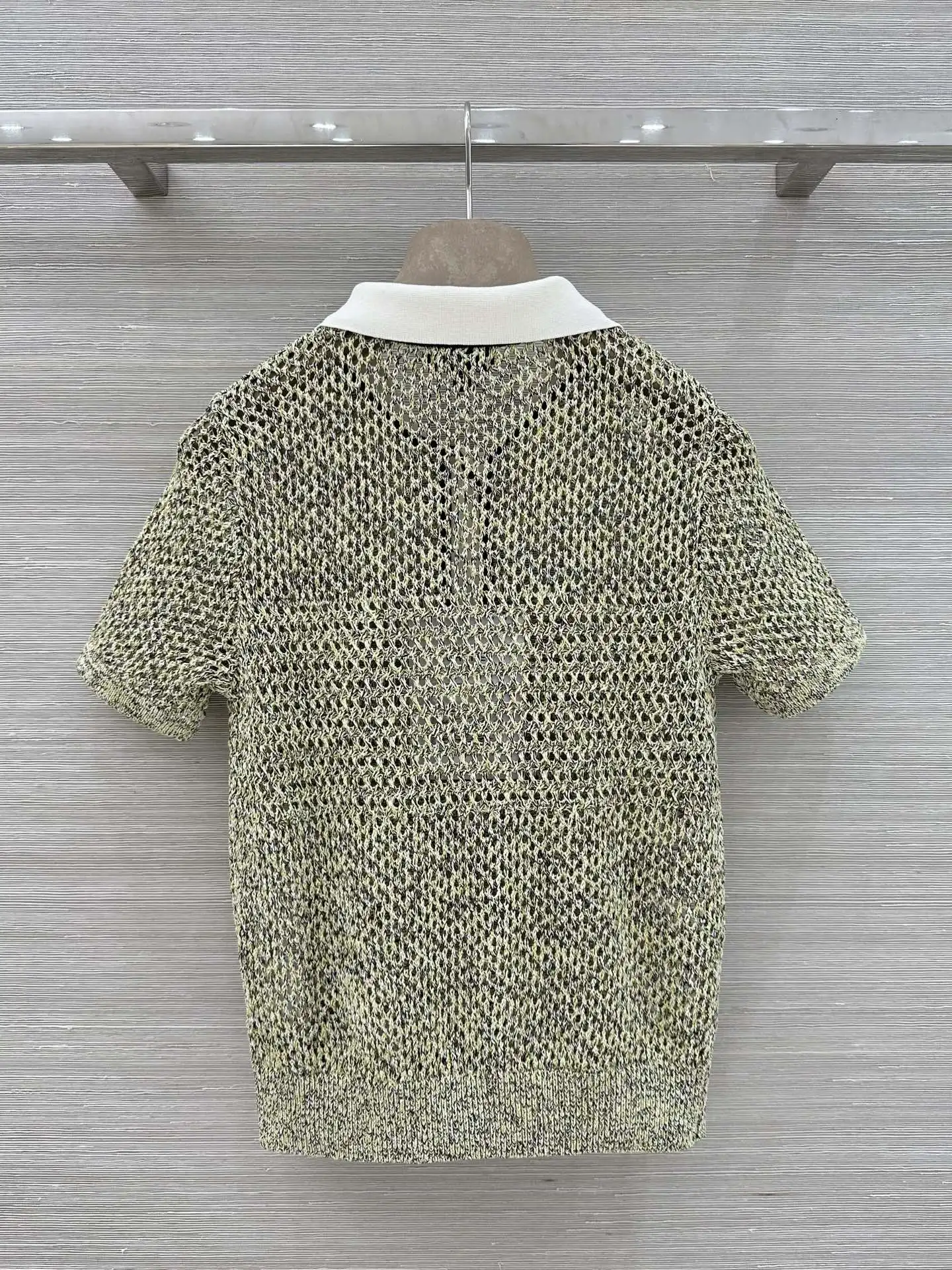 

2026 New Fashion Spring Vintage Color Block LoosOff-the-Shoulder Short-Sleeve Knit Top Sweater for Women