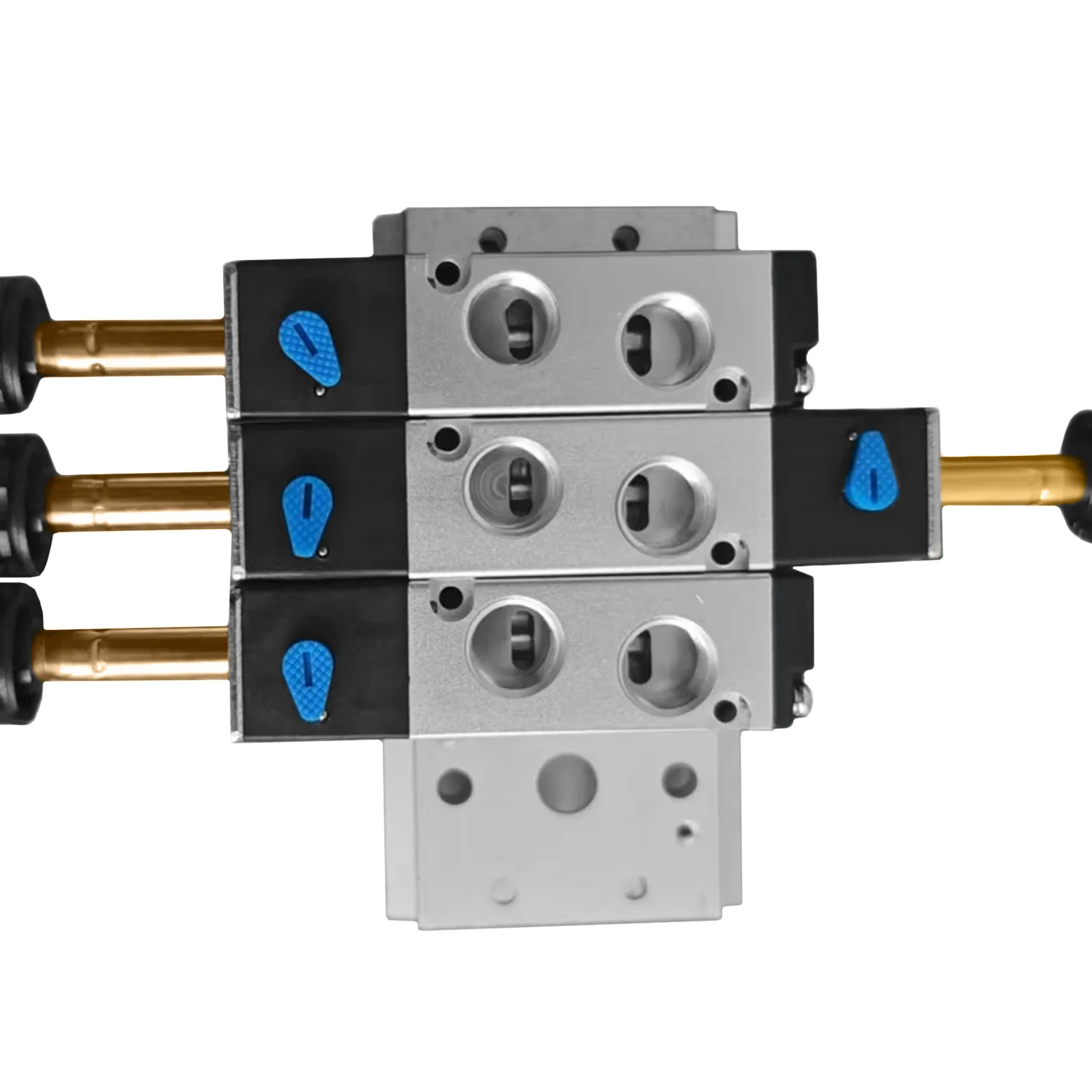 400M-4F manifold valve plus two 12V 4V210-08 valve bodies plus 12V 4V220-08 valve body