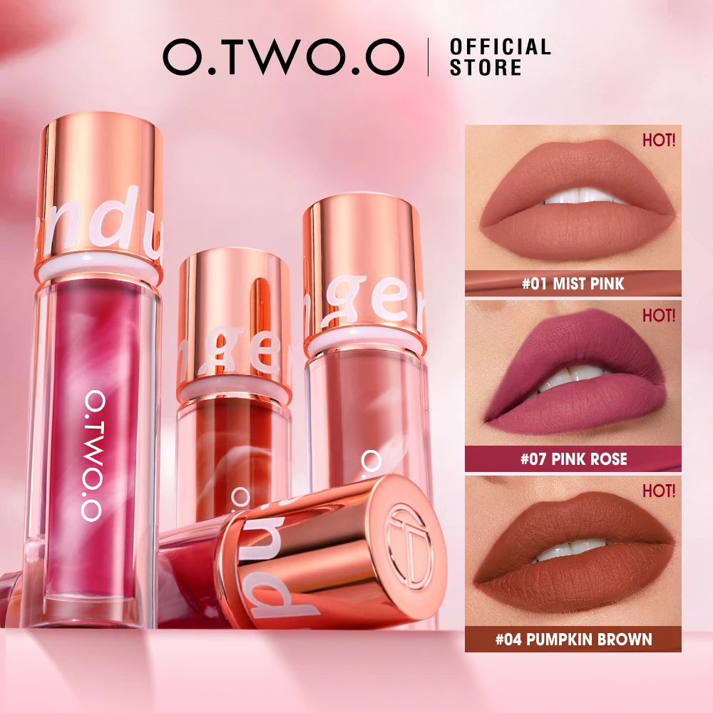 O.TWO.O 12colors Best Sale Hot Cosmetics Makeup Lip Gloss Long Lasting Waterproof Easy to Wear Matte Lipstick