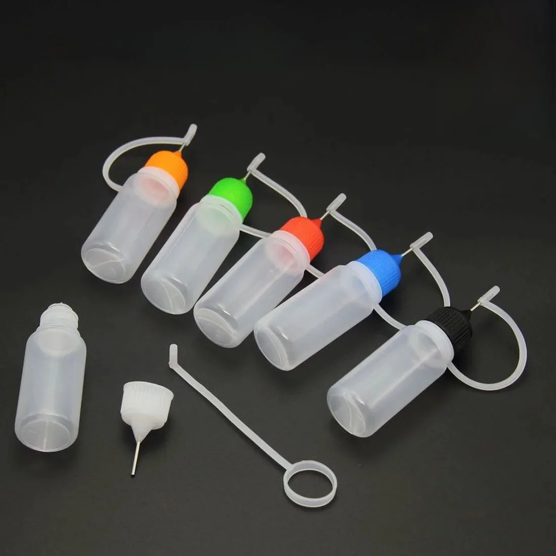 Bouteilles à presser en plastique de 10ml, pointe d'aiguille, applicateur de colle PE, outil artisanal Transparent pour papier Quilling, outils de bricolage