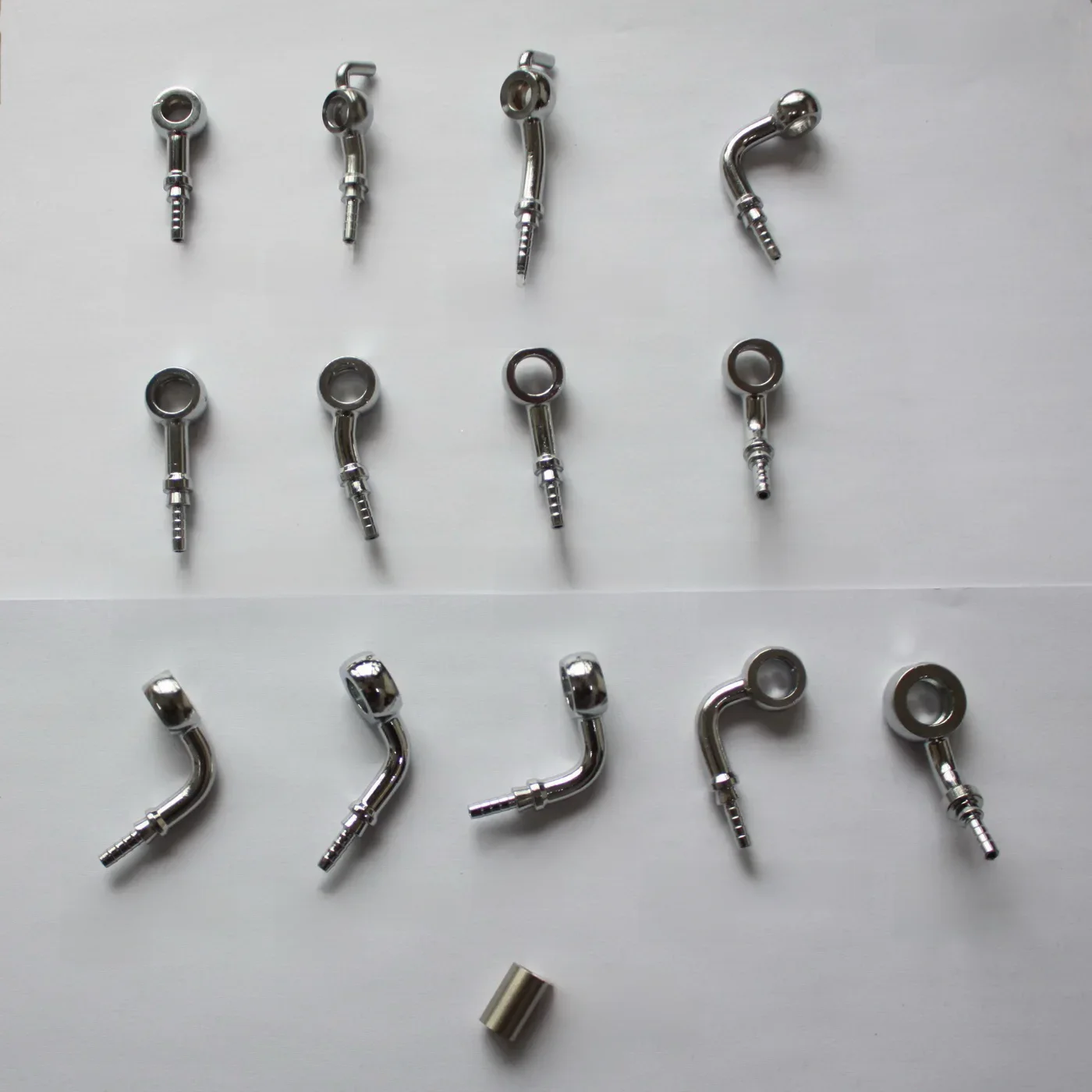 Raccord Banjo chromé pour tuyau tressé AN3, 8mm, 10mm, 7/16