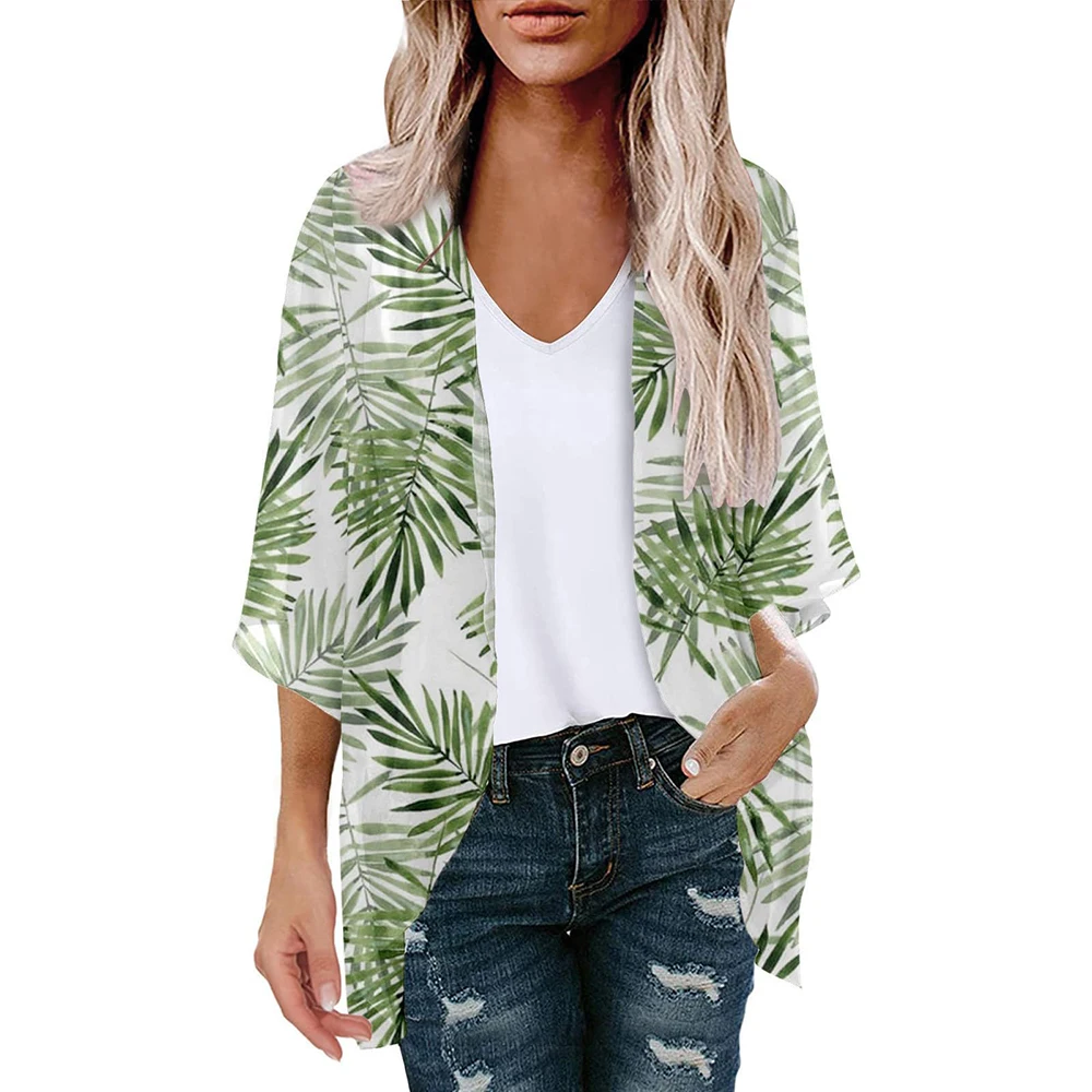 Summer New Cover Ups For Swimwear Women Chiffon Cardigan Decor Lace Cardigan Beach Bikini Sun Protection Cover Up Sexy Beachwear