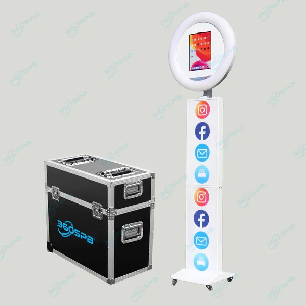 360SPB I3 Head Tilt iPad Photo Booth with ads display