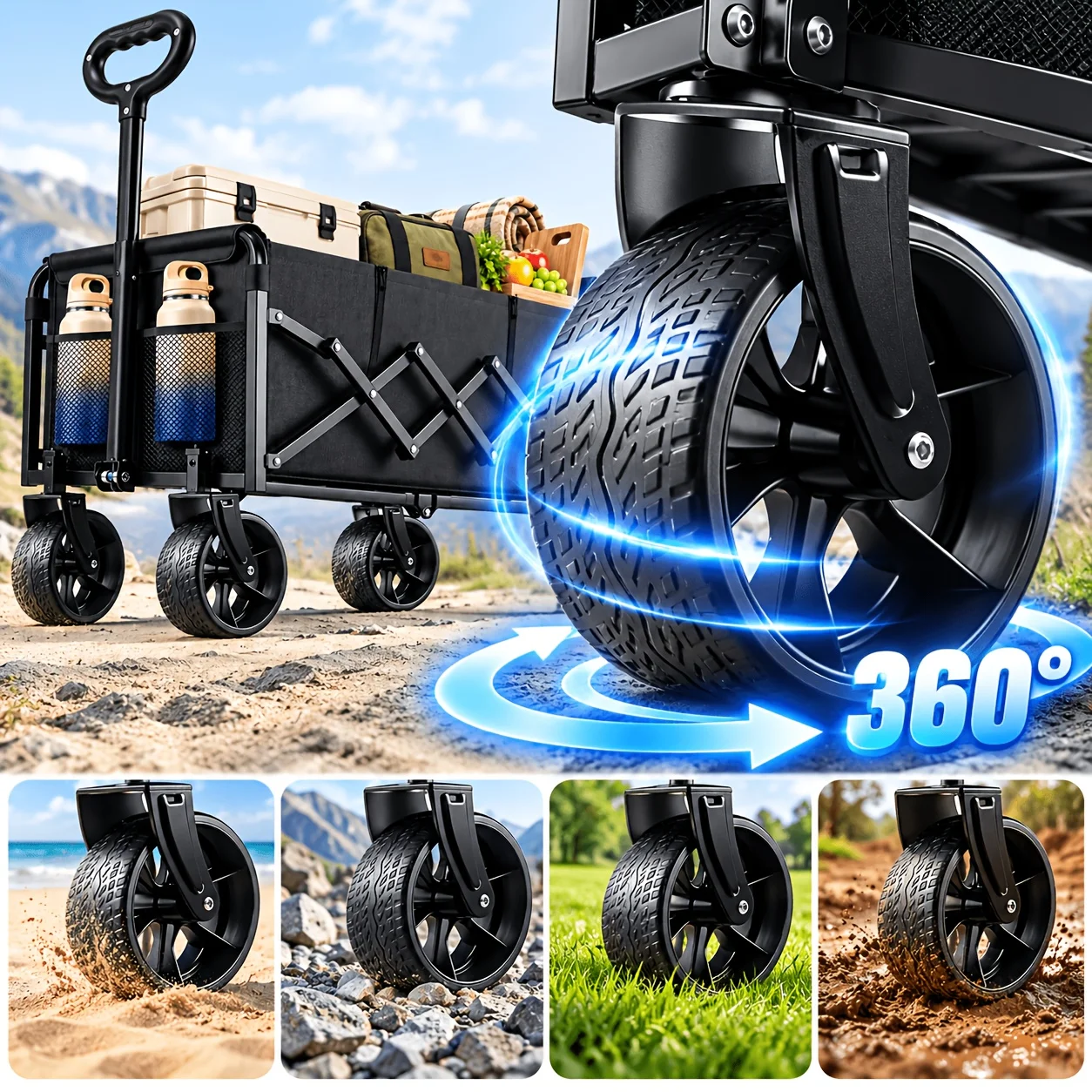 500/400파운드(약 227/181kg)까지 견딜 수 - Outdoor Camping Trolley 리뷰 및 가격