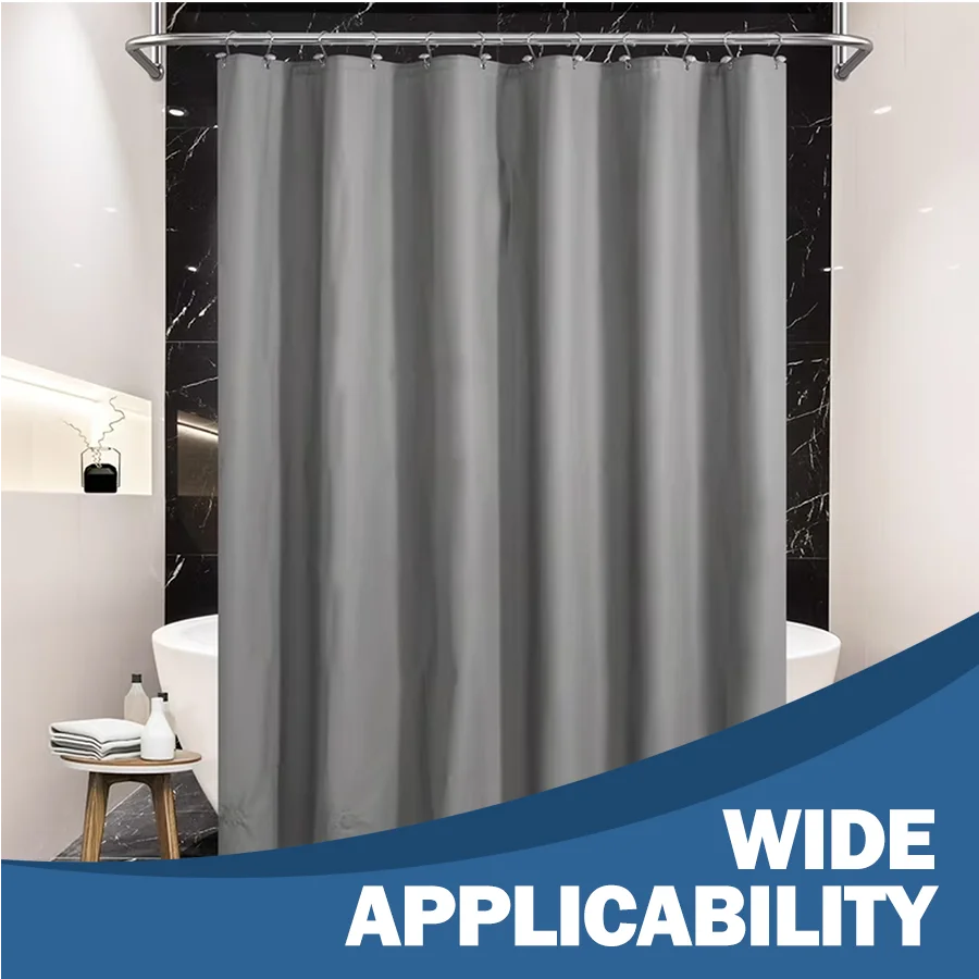 깔끔한 환경을 위한 내구성이 뛰어난 세련된 디자인의 1피스 71×71인치 회색 샤워 커튼 라이너(후크는 포함되지 않음)