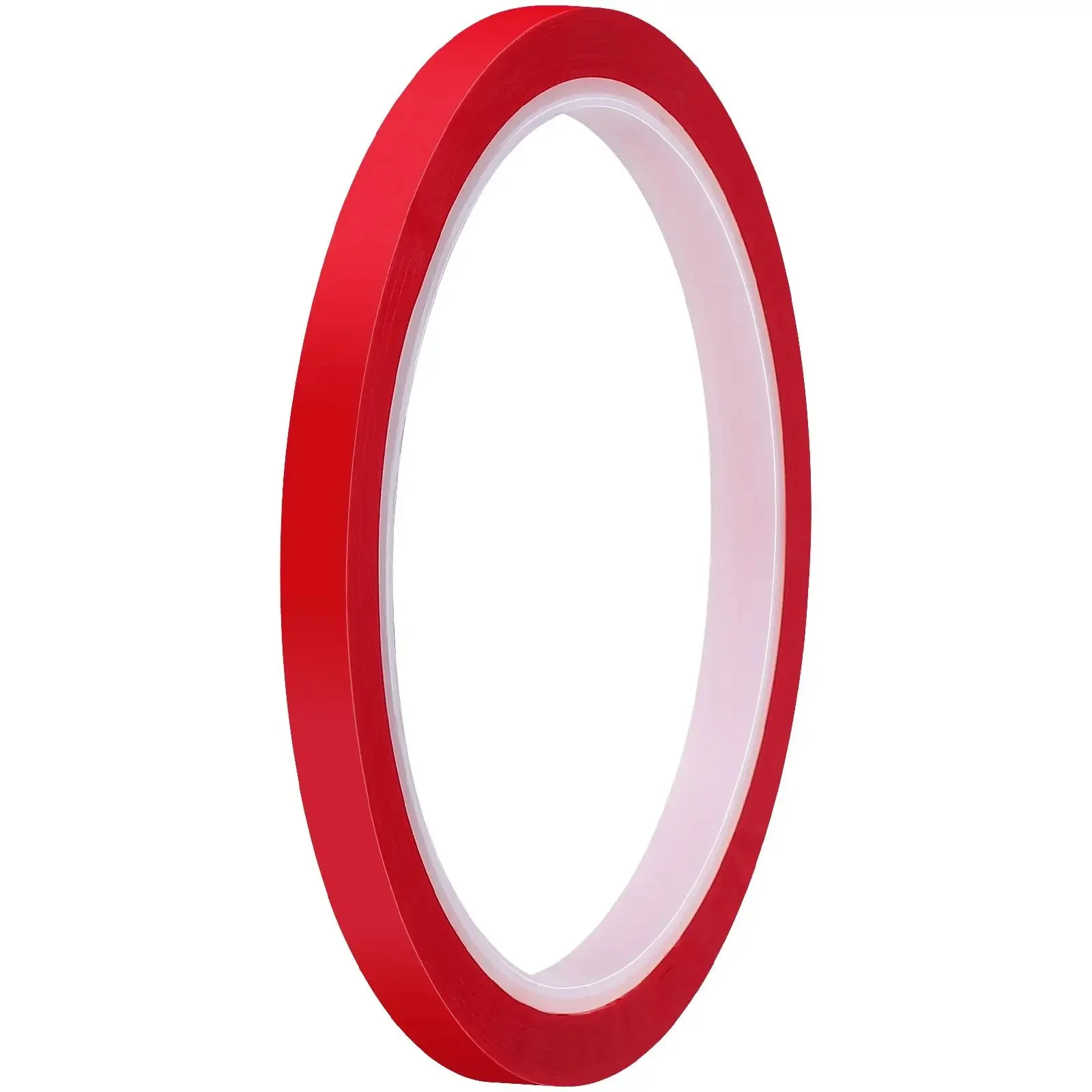 1 Bande décorative rouge en polyester 6mmx3 pour voiture, ruban adhésif automobile à rayures, adhésif vinyle brillant à forte adhérence pour moulures automobiles