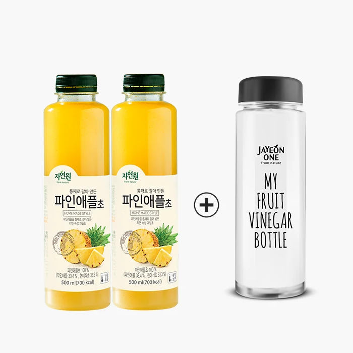 [Natural circle] 500ml x 2 bottles of whole-made pineapple candles (private bottle is provided)