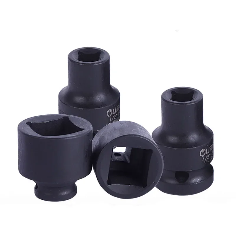 Tête de douille à percussion à 4 points, entraînement 1/2 pouces, clé à douille carrée robuste, adaptateur, outil d'impact