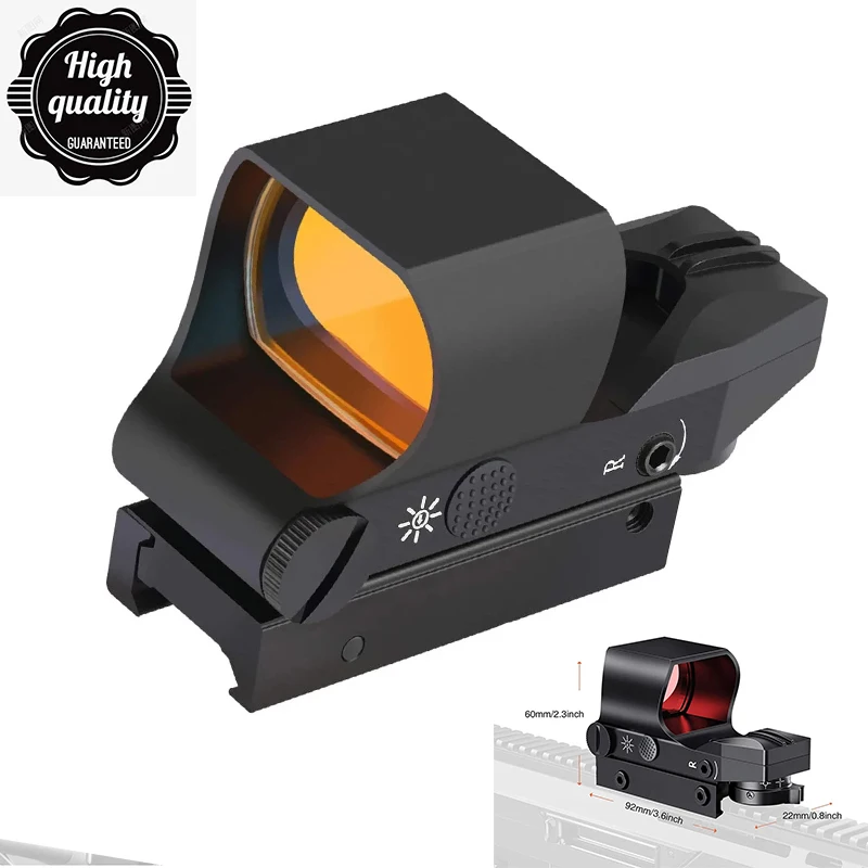 

Rifle Scope Holographic 1x28x40 Red Dot Reflex Sight 4 Adjustable Reticles 20mm Picatinny Rail Optics Absolute Co-Witness