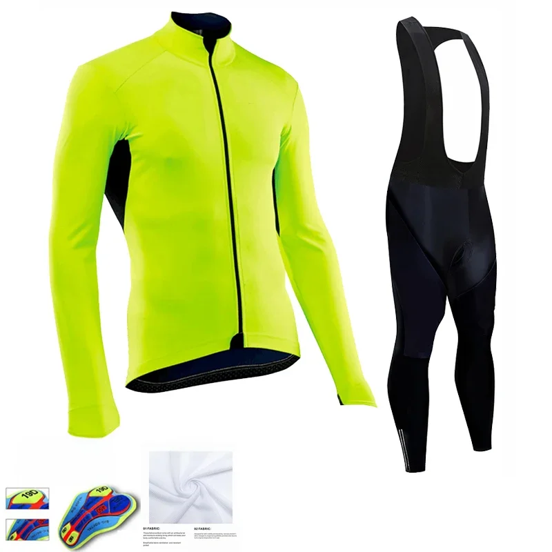 AliExpress Team Autumn Cycling Jersey Sets Breathable Quick Dry Long Sleeve Spring New Men's MTB Bicycle Clothing Suits Roupa Ciclismo
