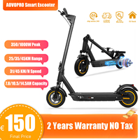 2025 Upgrate AOVOPRO Smart APP Electric Scooter 350W/500W Powerful Motor 36V/42V 25-45KM  Range Adults EScooter with Dual Brake
