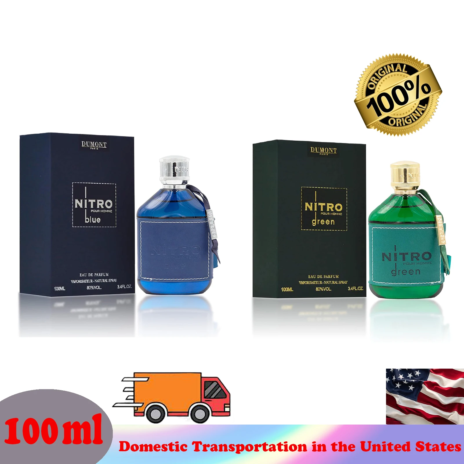 

Dumont Nitro Green Blue Elixir Eau De Parfum для мужчин - Яркий аромат для выходных - Мужской парфюм, подарок на День святого Валентина, 3.4 жидких унции