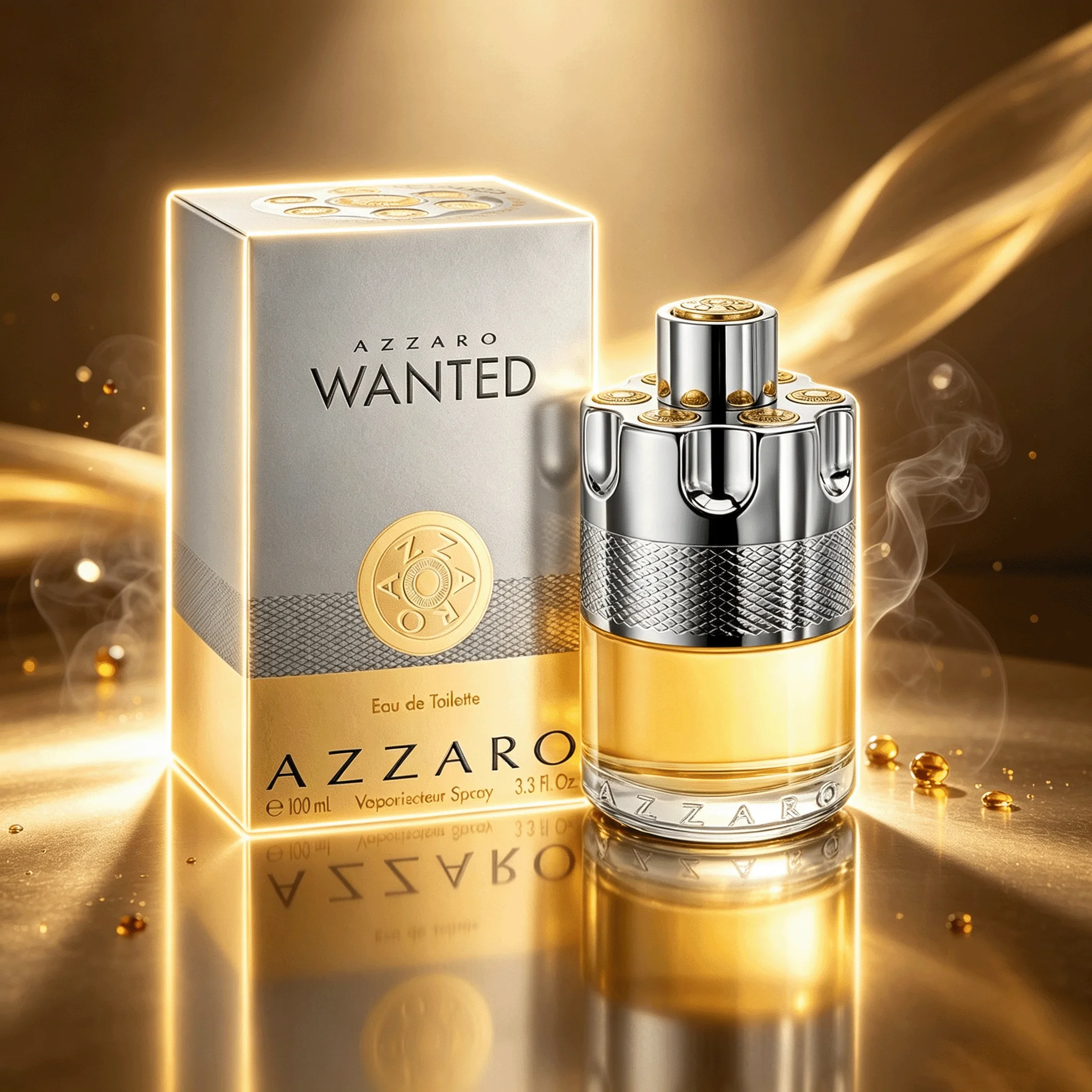 Azzaro Wanted EDT 100ml Men's Fragrance, Featuring a Bold, Edgy Design with Fresh Spicy and Warm Woody Notes for an Enhanced Scent Experience. Perfect for Commuting, Dates, and Casual Gatherings—Ideal for Sunny, Carefree, Young Men view 5