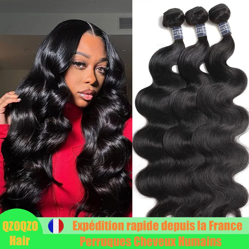 Fasci di capelli umani con onde naturali, disponibili nelle misure 20, 22 e 24 pollici, qualità 12A, capelli umani brasiliani, capelli umani non trattati, per donne, pronti da indossare, in offerta