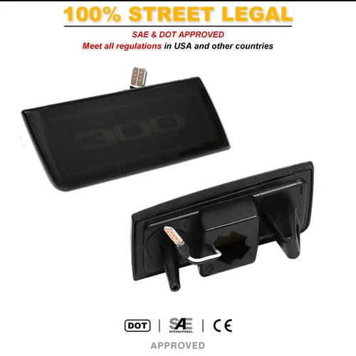 Imagen 2 del producto 2 uds luz LED de posición lateral luz de señal de giro de parachoques delantero ámbar para Chrysler 300 300C 05-10 luces LED de conducción/luces de estacionamiento