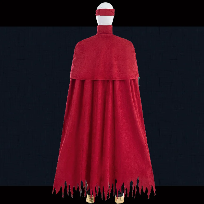Vincent Valentine Cosplay Costume FF7 Red Cape Battle Suit Male Game Role Play Outfit
