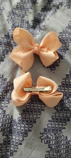 1pcs Solid Color Hair Bows with Clip for Baby Girls Boutique Plain Knot Ribbon Bowknot Hairpin Headwear Kids Hair Accessories photo review