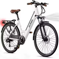 New 26 inch Step Thru Electric Bicycle, Peak 750W Brushless Motor Cityrun Ebike, with 7 Speed, Up to 50 thousand, e-bikes