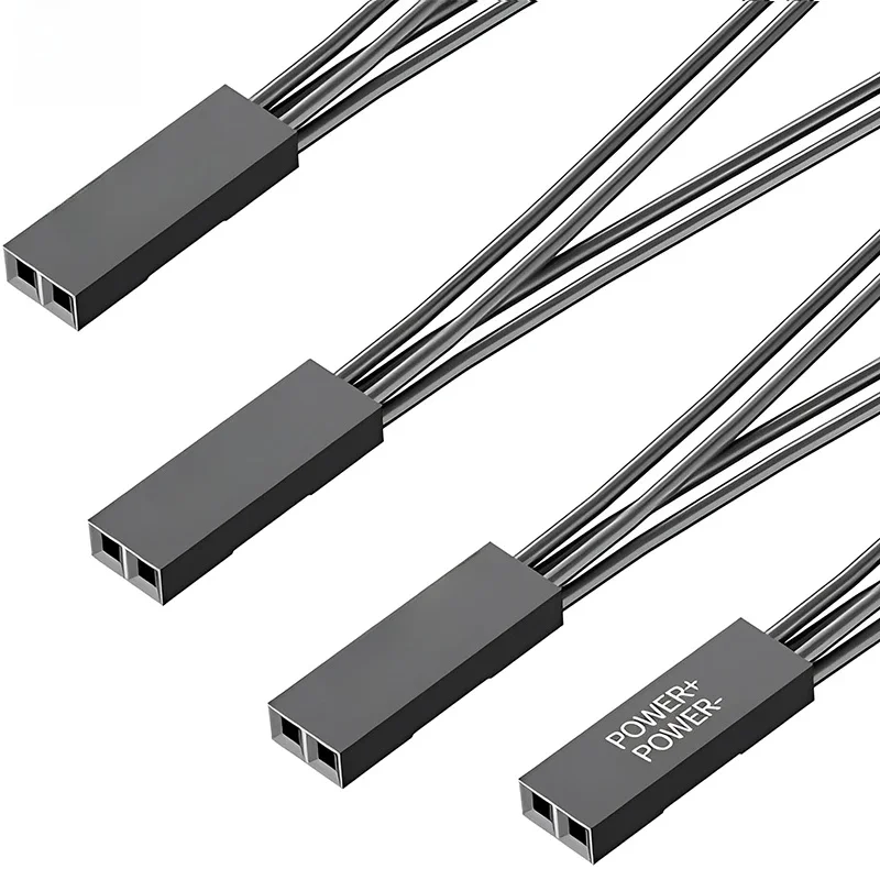 Alimentation du panneau avant +-, réinitialisation, SW d'alimentation, câble séparateur d'extension HDD prend en charge le commutateur à double démarrage, câble séparateur à double adaptateur 10cm