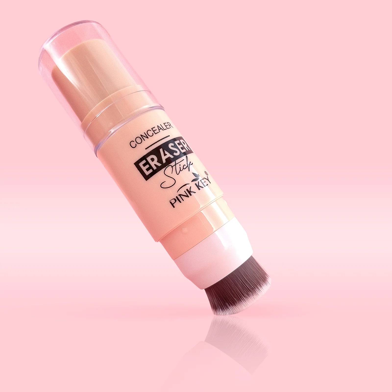 1/3/24pz Corrector Liquido y Brocha 2 en 1 PINK KEY, Acabado Impecable y Natural, Cubre, Ilumina y Perfecciona al Instante, Maquillaje para Mujer, Face Makeup, Makeup, Maquillaje para Mujer, maquillaje alta gama