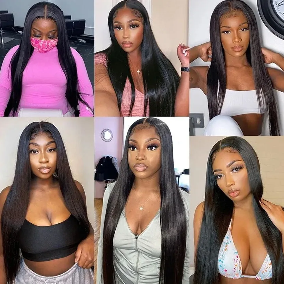 Yyong Peruvian Straight Hair Bundles 100% Human Hair Weaves 1/3/4 Bundles Natural Color Remy Hair Extension 8-32