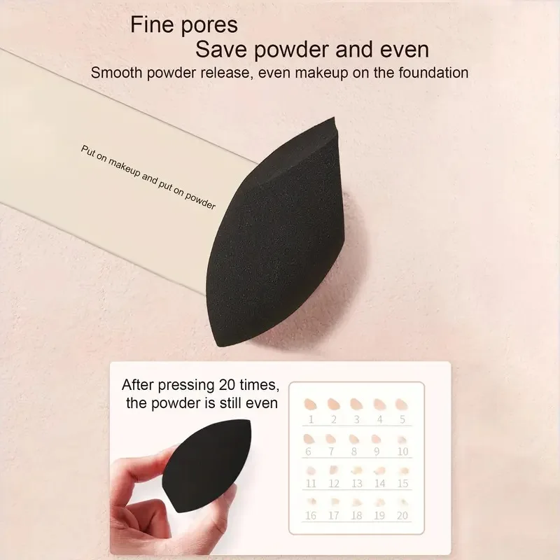 ฟองน้ำความงามแบบดับเบิ้ลคัท 3 แพ็ค ไฮโดรฟิลิก ไม่ใช่ลาเท็กซ์ ใช้ได้ทั้งแบบแห้ง/เปียก เป็นมิตรกับผิว