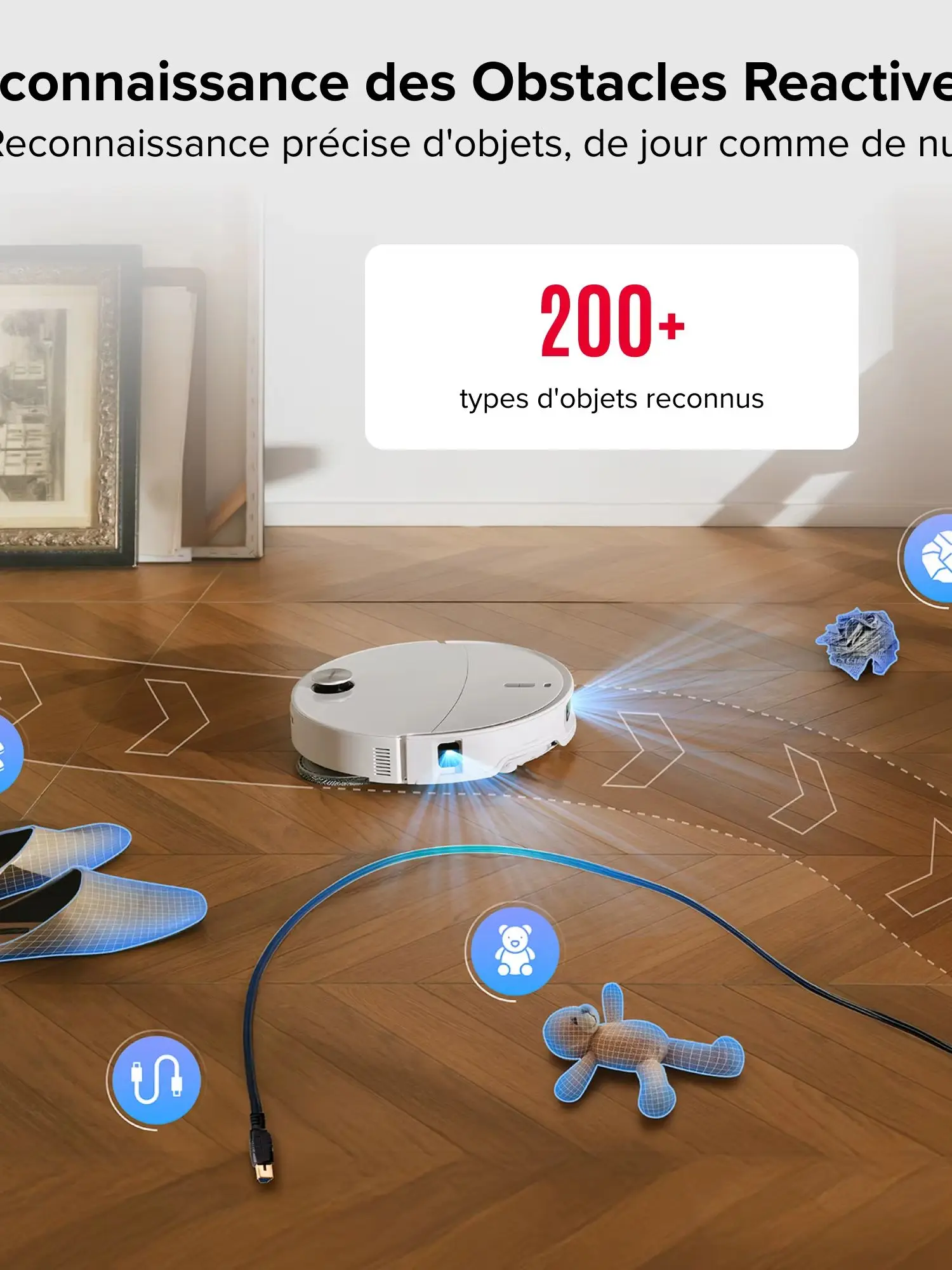 roborock Qrevo Curv 2 Pro Roboterstaubsauger und -wischer mit Station 3.0, 25000 Pa, 100 °C Heißwasserwischfunktion, Doppelte Anti-Wicklungs-Vorrichtung, Verbesserte Hindernisvermeidung und