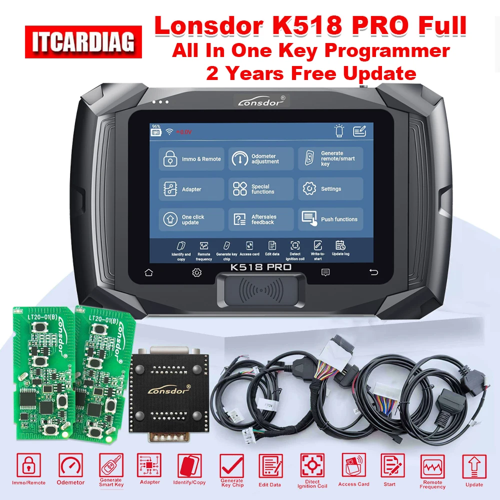 

Lonsdor K518 Pro Full Configuration Global & EU Version All In One Key Programmer with 2 Years Free Update Time Support CAN FD