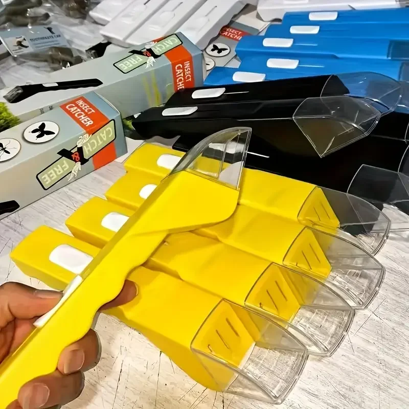 1 Handheld Insect Catcher - Clear Window Net for Bees, Flies and Spiders - No Electricity Required, Safe Release