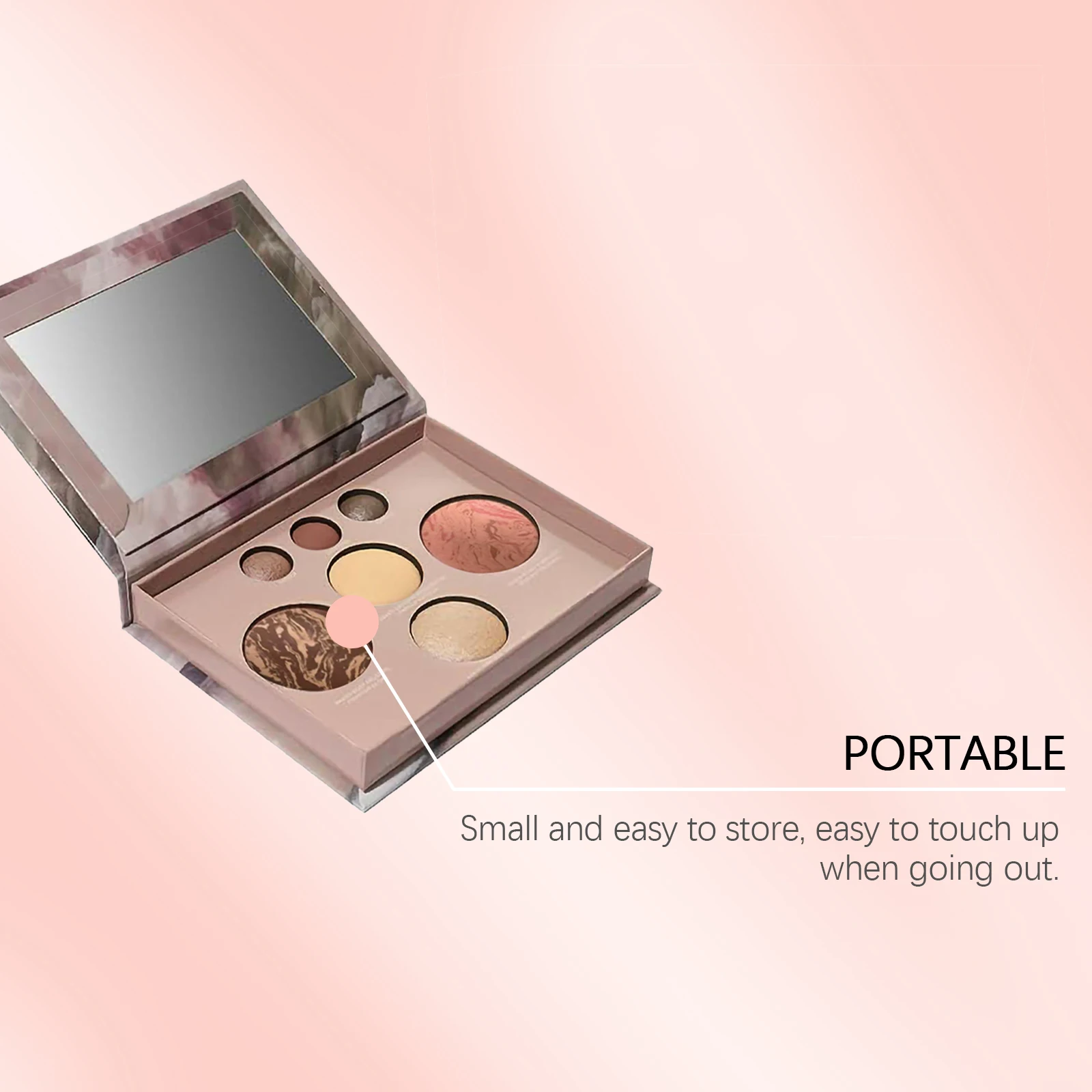 لوحة مكياج الوجه لتفتيح ظلال العيون وأحمر الخدود، هايلايتر غير لامع ولامع ومقاوم للماء وسهل الارتداء #3
