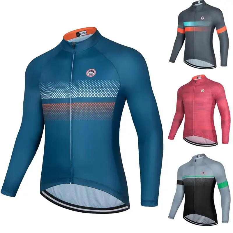 AliExpress 2024 New Autumn Cycling Jersey Long Sleeve Men Summer Cycling Clothing Tops Spring MTB Bike Jersey