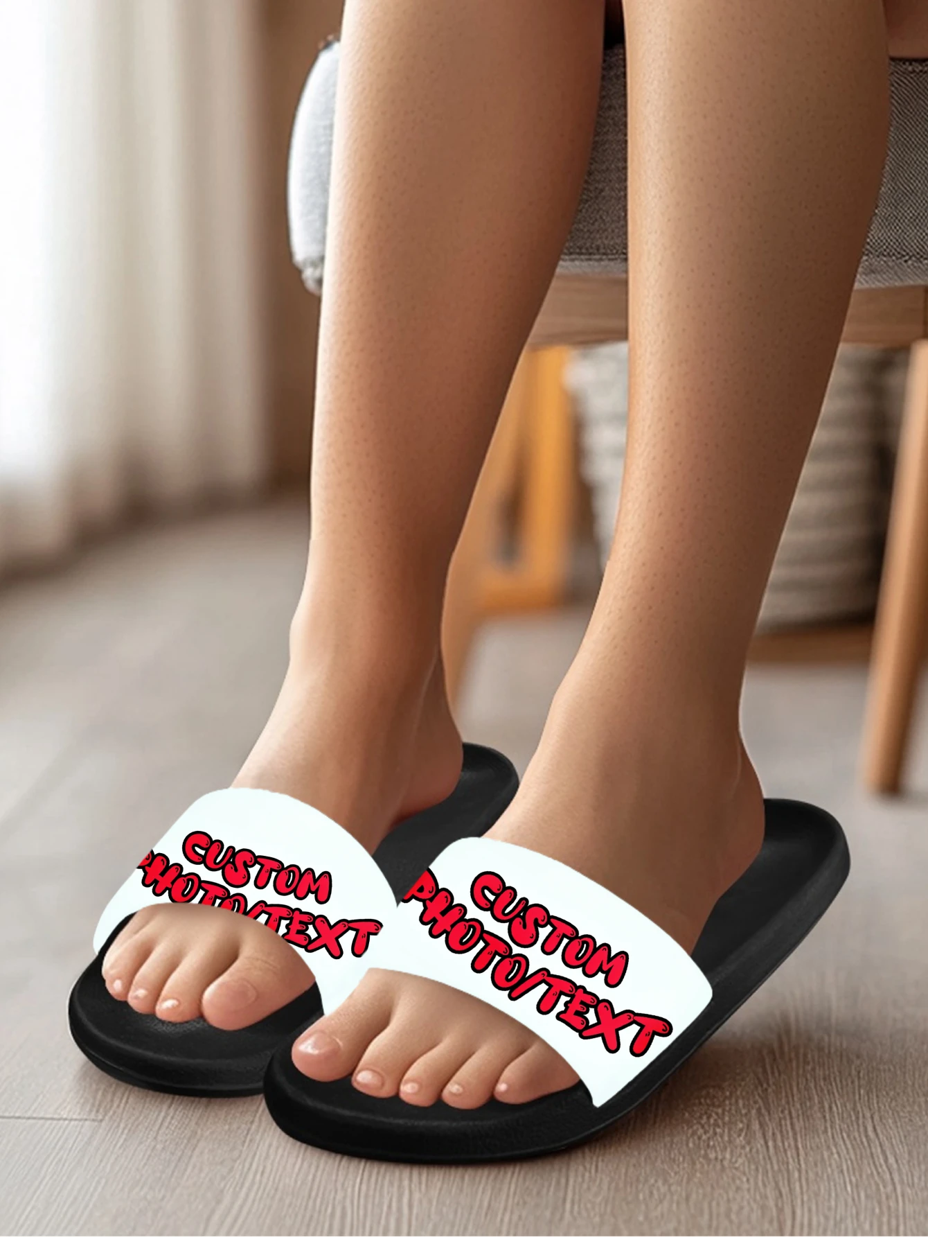 Custom Photo Slides • Personalized Picture Flip Flops • Custom Slides Gift for Him or Her