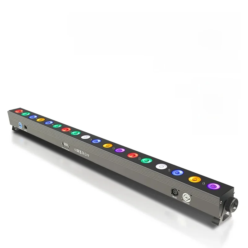 2-10 Stück DMX18x12W LED RGBW/RGBWAUV Wandfluter-Lichtleiste DMX Line Bar Wash Bühnenlicht für Party-, Hochzeits- und Eventbeleuchtung
