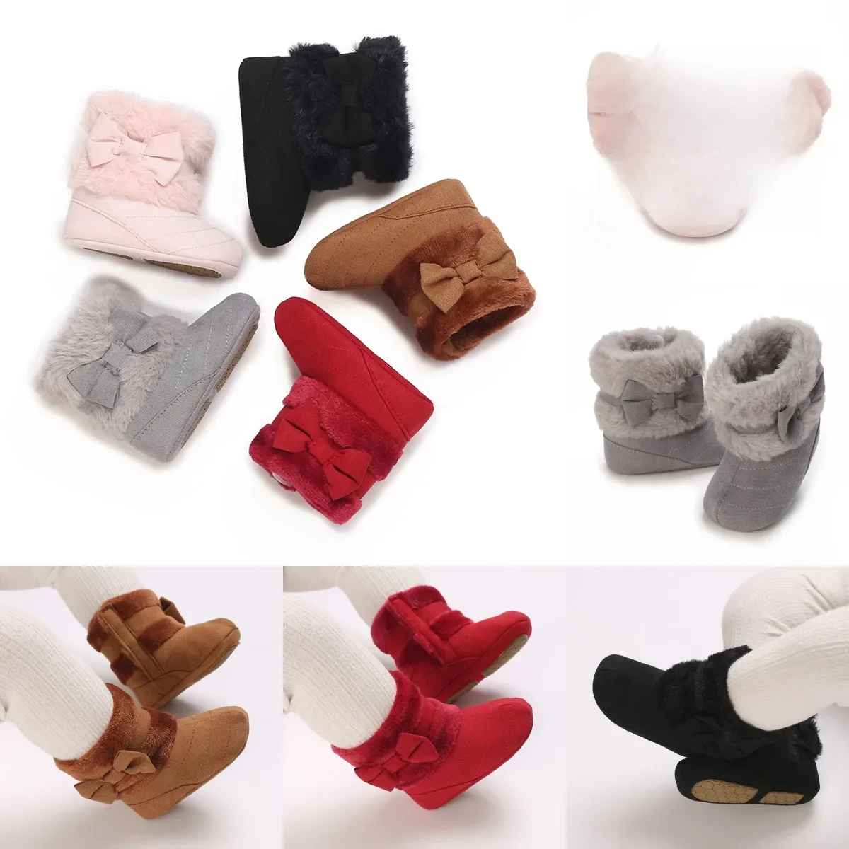 Bottes antidérapantes en caoutchouc hiver nouveau-né bébé chaussons en coton semelle antidérapante enfant en bas âge garçon fille premiers marcheurs infantile chaussures chaudes bottes