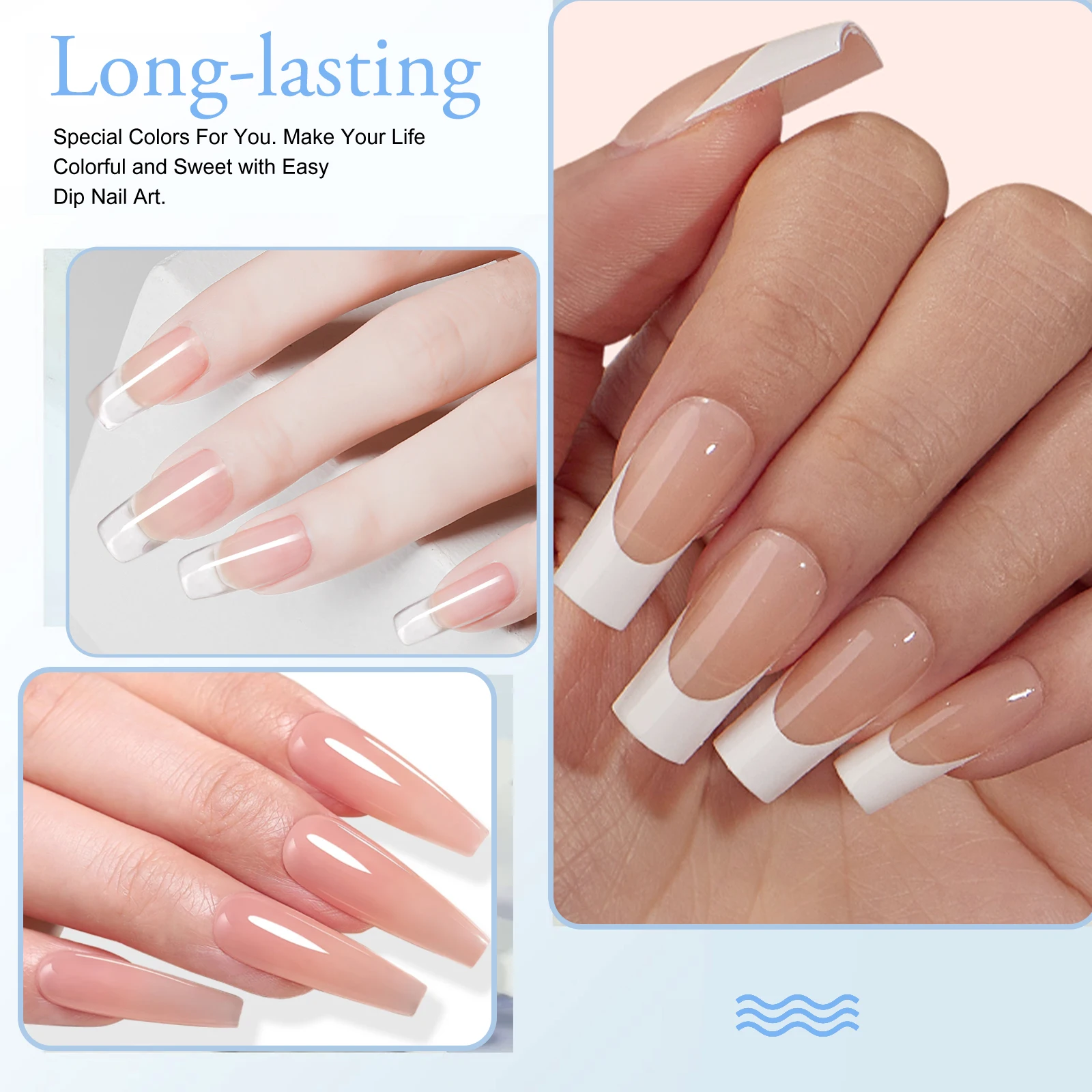 Honey Joy Acrylic Nail Powder Pink White Clear Professional Acrylic Powder for Nails Extension Carving French Crystal Nail Art