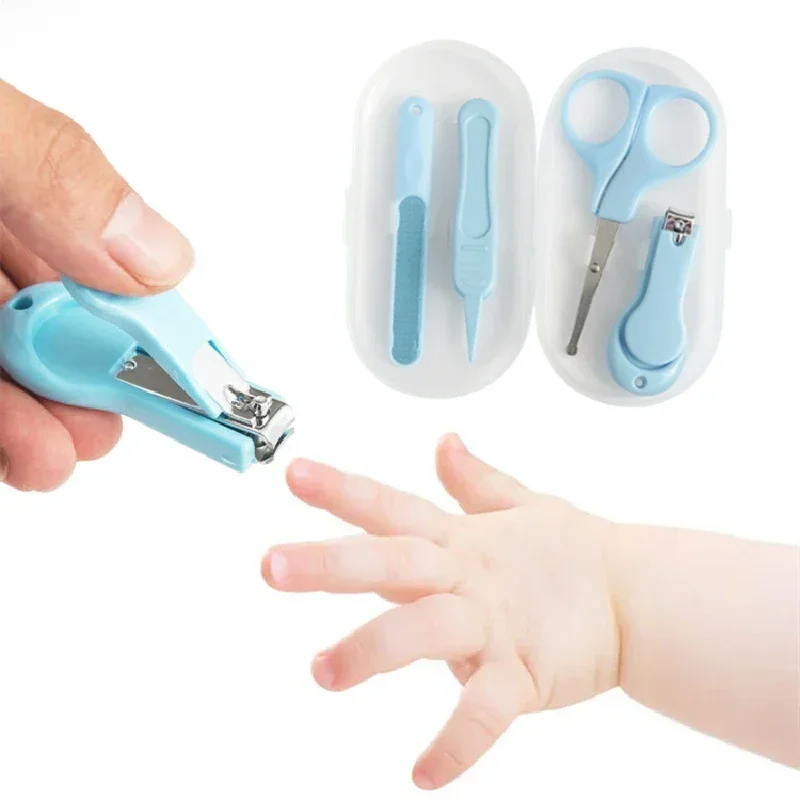 Ensemble de coupe-ongles pour enfants, ciseaux et limes, petit coupe-ongles, outils de soins pour bébé, articles de soin pour bébé, 4 pièces par ensemble