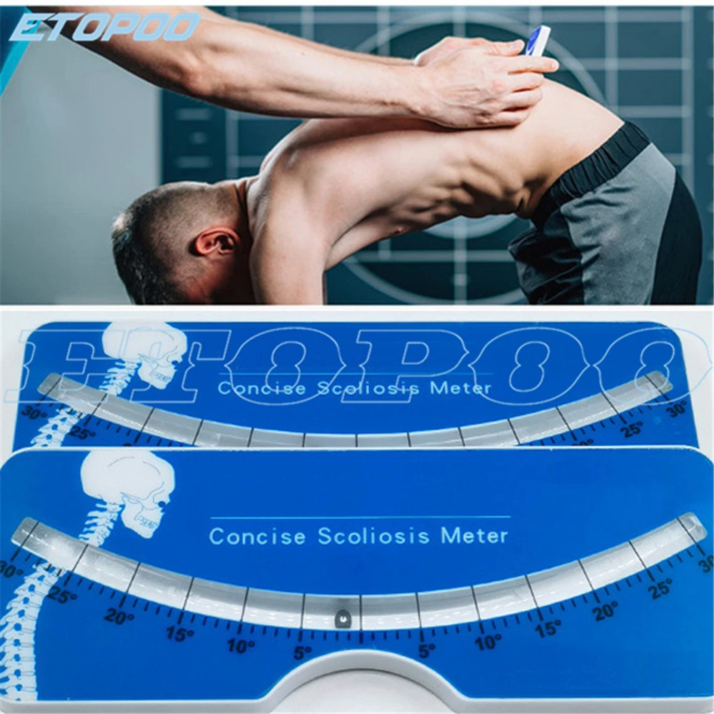 Professional Scoliosis Testing Meter Metal Ball Level Spine scoliometer Measuring Tool for Hospital 0‑30° Testing Range