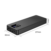 20000mAh Portable Power Bank Case 22.5W Fast Charging 4 Built-in Cables Type-C PD Wireless Charging Requires 8 x 18650 Batteries