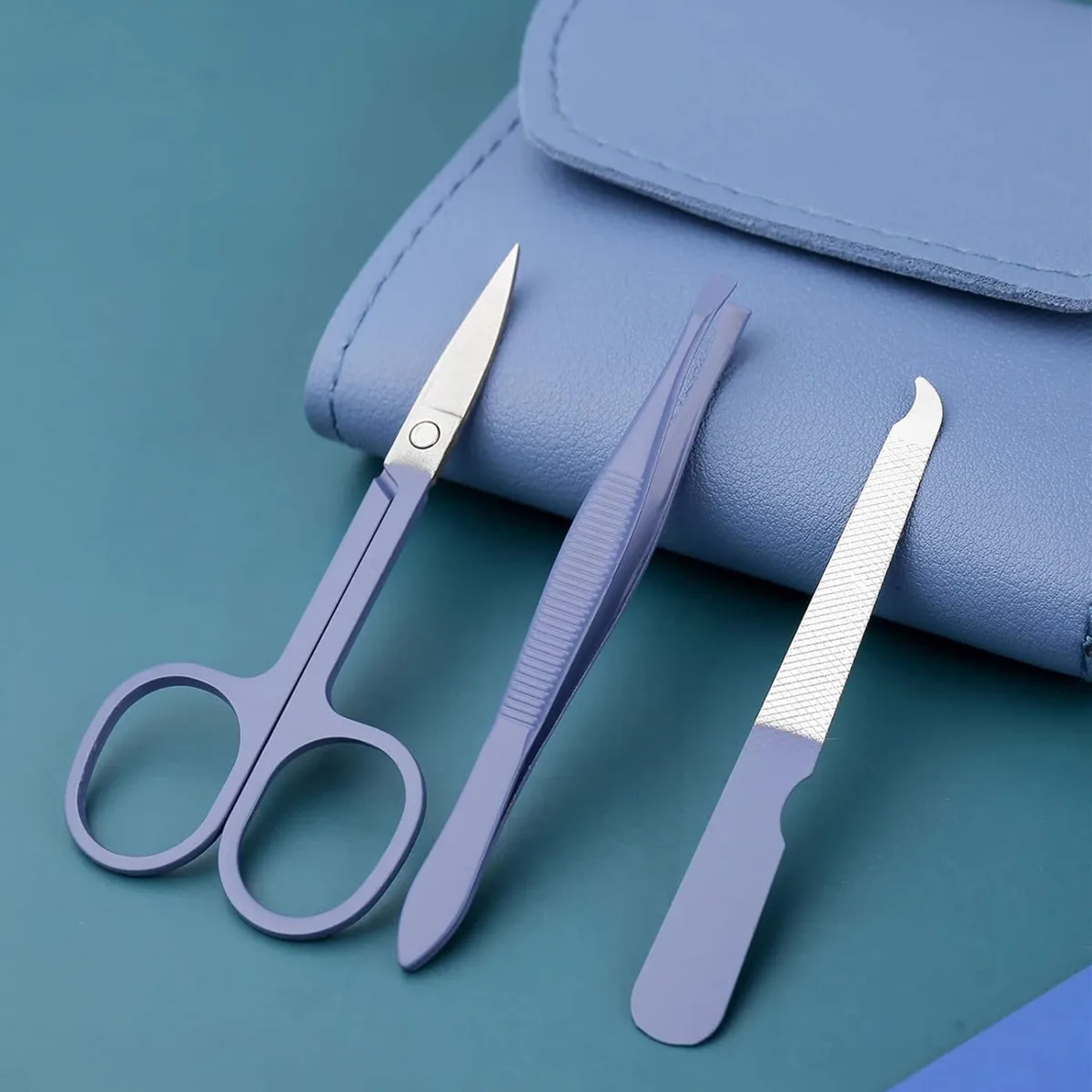 Maniküre-Set, professioneller Nagelknipser, Pediküre-Set, 16-teiliges Nagelpflege-Werkzeug aus Edelstahl, Pflegeset, Nagelzubehör