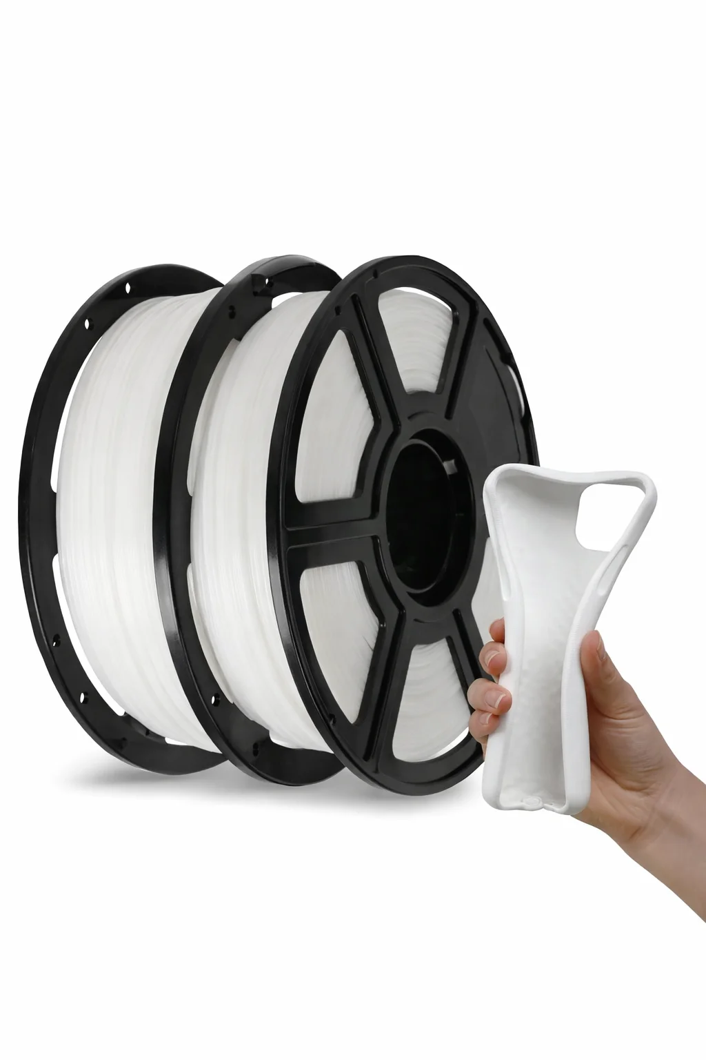 

Филамент TPU 1.75 мм, белый, 500 г/250 г, гибкий филамент для 3D-принтера с твердостью по Шору 95А, высокая эластичность