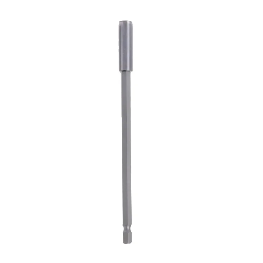 Nieuwe verlenging drijfstang boormachine verlenglengte 150 mm houder zeskant verlenging lange schroevendraaier magnetische bit zilver 150 mm - afbeelding 2