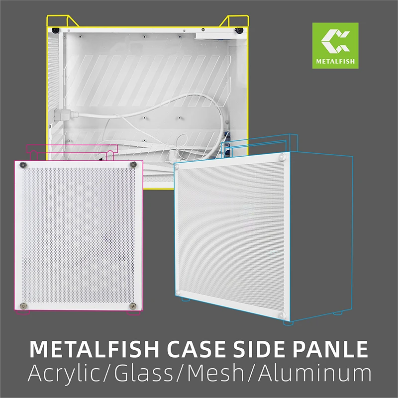 METALFISH PC Case Side Panle Collection For T40/T60/S3/S5 MAX And So On Include Mesh/Acrylic/ Aluminum Side Panel