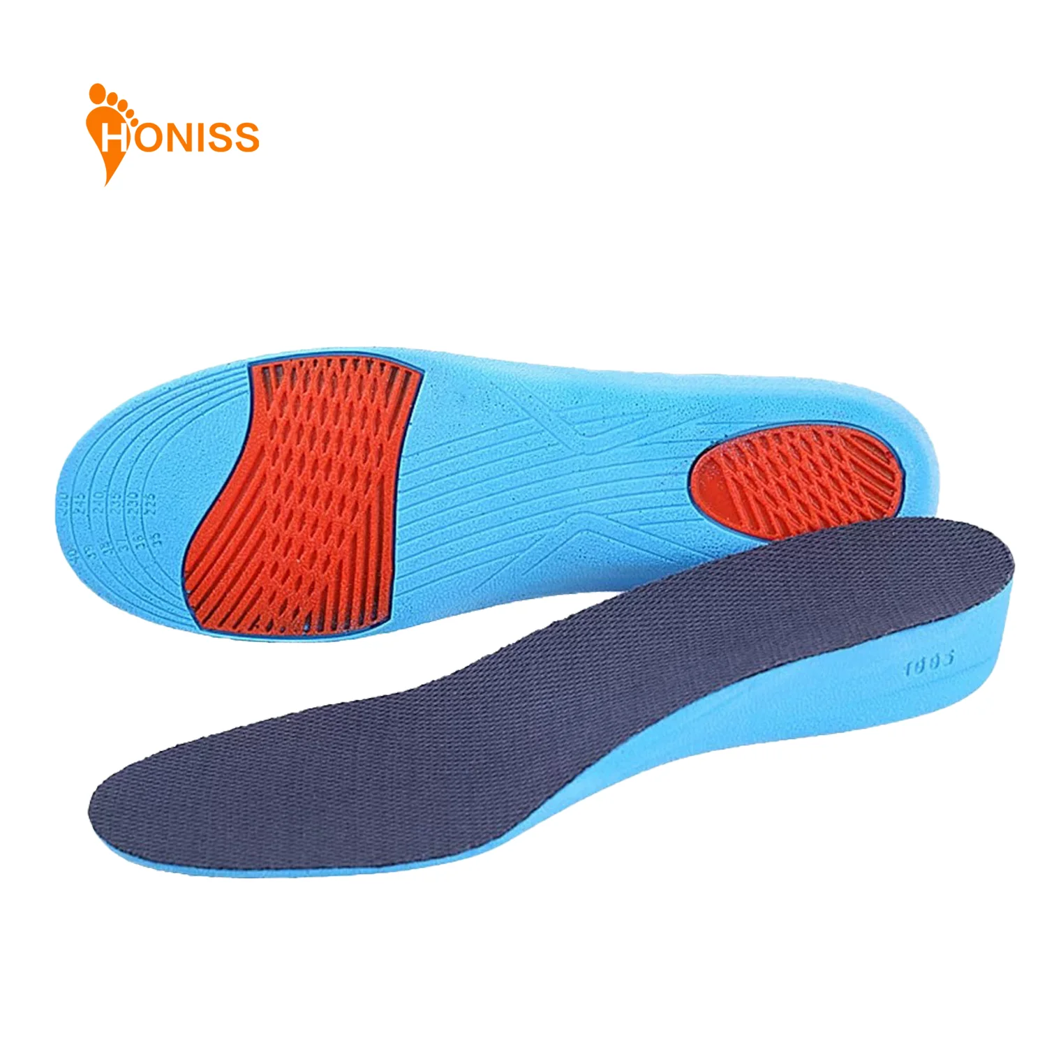 Heightening Insole PU High Elastic Shock-absorbing Anti-pressure Insole Men's and Women's Sports Outdoor Insole