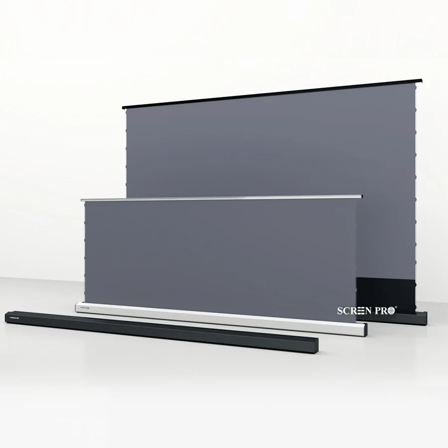 

ScreenPro Electric Floor Rising 4K UST ALR T Prism Crystal Projector Screen Pull up Screen for Ultra Short Throw Laser Projector