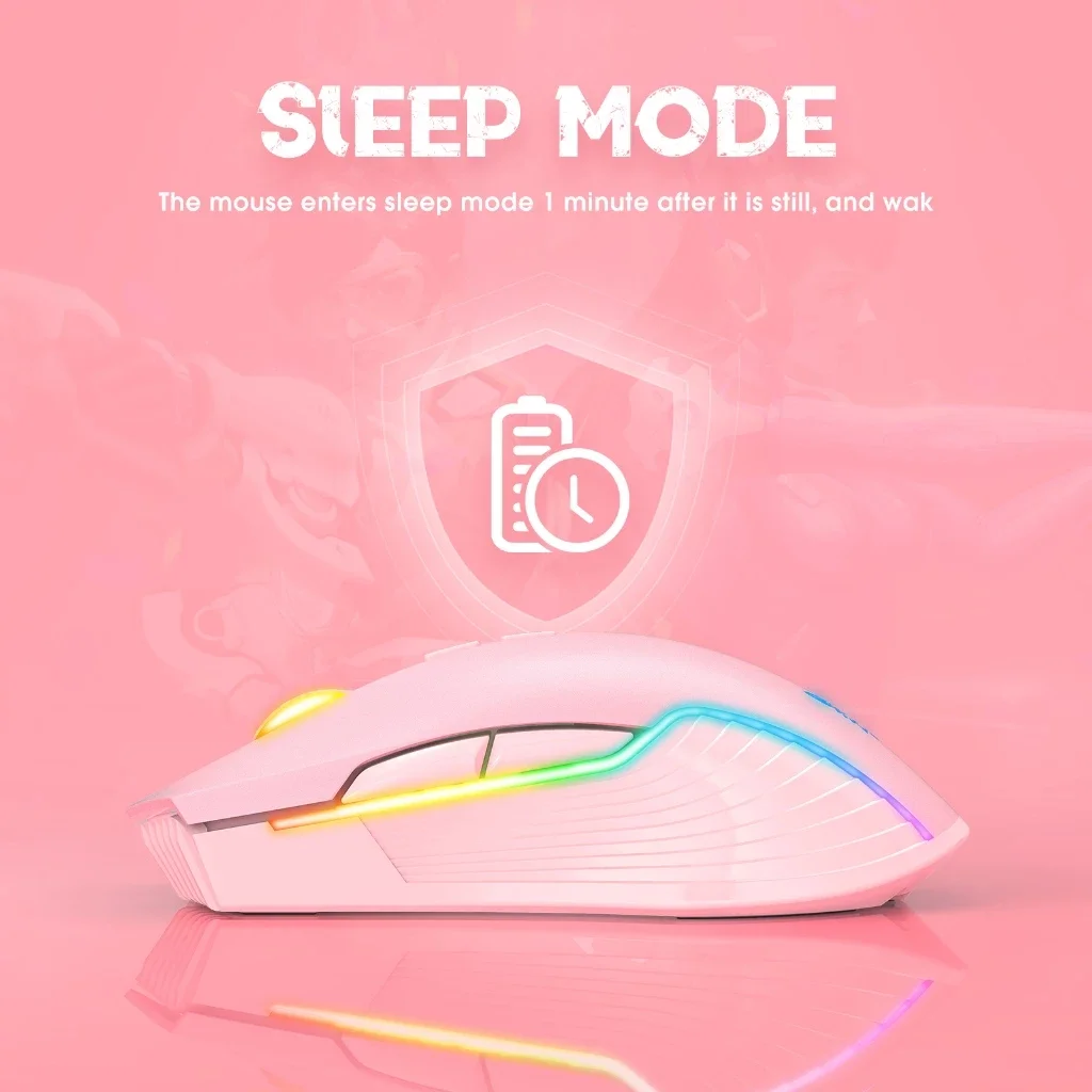 Onikuma Cw905 Wireless 2.4g Mouse Mode Rgb Lighting ماوس ألعاب ميكانيكي قابل للتعديل Dpi #6