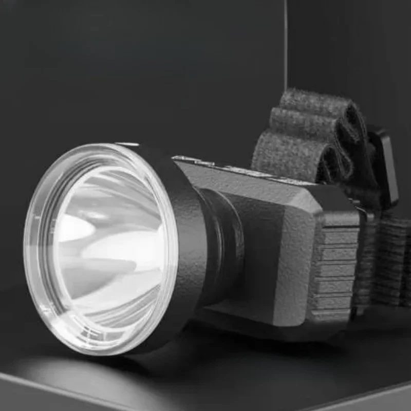Headlamp LED Rechargeable Headlight Flashight High Power Mini Head Lamp  USB 18560 Type-c Headlamps Fishing For Night Working