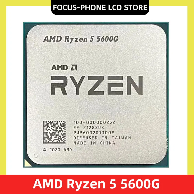 AMD Ryzen 5 5600G R5 5600G 3.9GHz 6 Core 12 Thread 65W CPU Processor L3=16M 100-000000252 Socket AM4