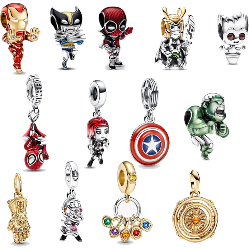Loki Charme Vingadores para senhoras, Descobertas Jóias, Deadpool e Wolverine, Corrente Frisada, Se